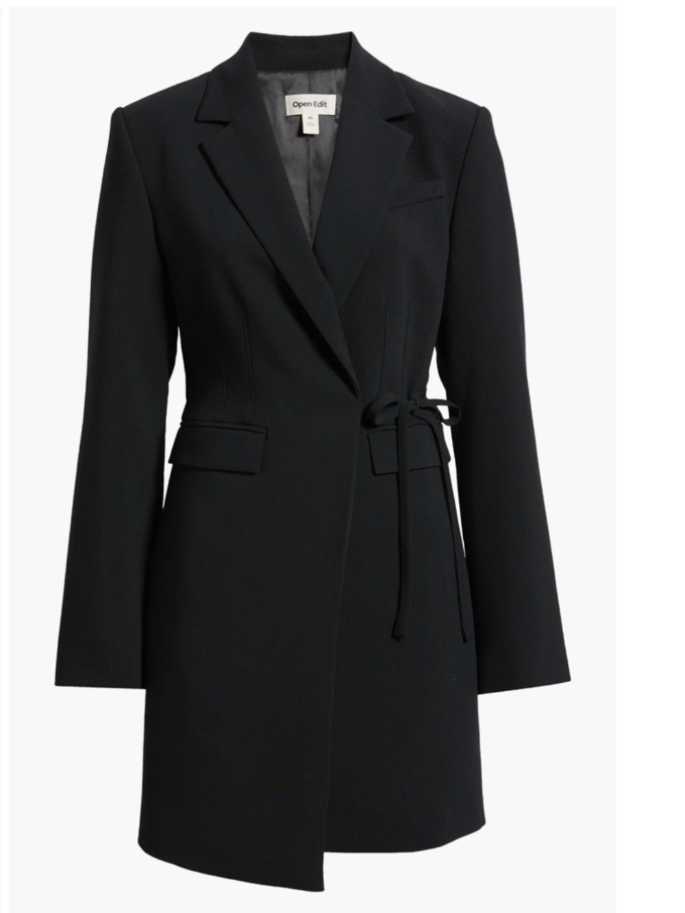 (NWOT) Open Edit Icon Twill Suiting Wrap Dress